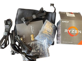 AMD Ryzen Processor With EVGA GQ Series Cables And Accessories