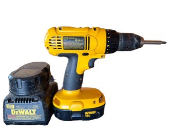 DeWalt 18V Cordless Drill With Charger And Battery