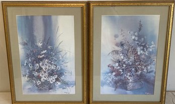 (Two) Framed Art Watercolor Carolyn Blish (17.25x23.5)