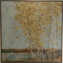Gold Of Tree Framed Canvas (49.5x49.5x2)