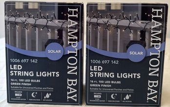 (2) Hampton Bay Solar Led String Lights
