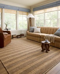 (NEW) Chris Loves Julia X Judy Natural/Chocolate 2'-6' X 7'-6' Runner Rug