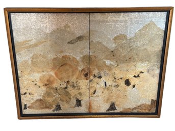 Mid-20th Century Diptych Panel Artwork By Mary Mitsuko Honda