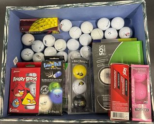 Various Golf Balls From Different Brands And Types