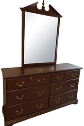 Wood 6-Drawer Dresser With Mirror - 32' Tall W/o Mirror