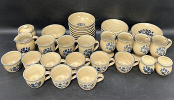 Large Collection Of Pfaltzgraff Folk Art Teaware Set