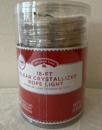Unopened New In Box Clear Crystallized Rope Light 18FT (Clear)