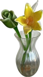 Glass Floral Arrangement Tallest Flower 12.5
