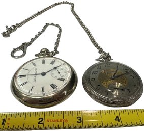 Two Pocket Watches: Elgin & Hamilton