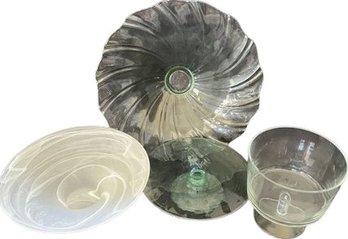 Two Serving Bowls, Cake Stand & Triffle Bowl.