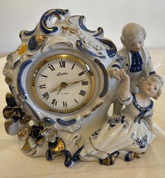 Linden Genuine Porcelain China Alarm Clock - 6'H