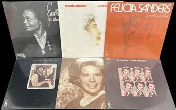 (6) Unopened Vinyl Record Collection, Including, Felicia Sanders, Mabel Mercer, Dinah Sings And Many More