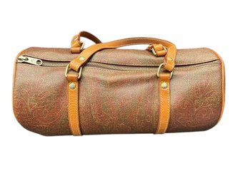 ETRO 12' Vintage Paisley Cylinder Handbag