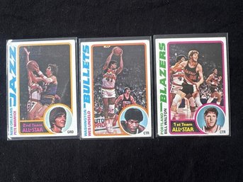 Pete Maravich, Wes Unseld, Bill Walton Basketball Cards Collection