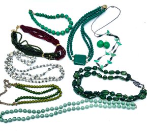(9) Collection Of Necklaces With Beads