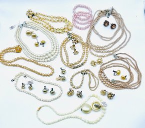 Collection Of Necklaces, Bracelets And Earrings