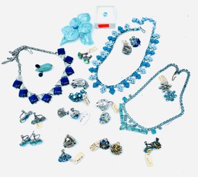 Collection Of Jewelry Including Necklaces, Rings, Brooches And Earrings