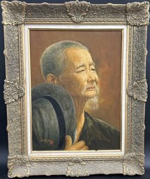 Framed Oil Painting Signed By Artist Sheng - 26'Lx32'H