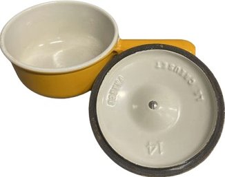 Le Creuset Cast Iron Yellow Sauce Pan