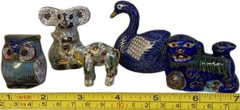 Collection Of Miniature Cloisonne Animals