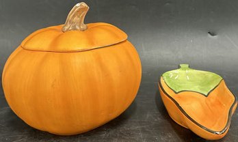 Shonfeld's Ceramic Pumpkin And Chili Pepper Serving Plate