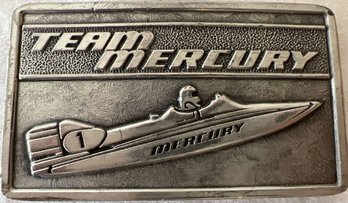 Team Mercury 1976 Mercury Marine Division Of Brunswick Belt Buckle - 4in