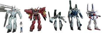 Macross And Gundam Mecha Action Figure Collection, Classic Robot Display Set