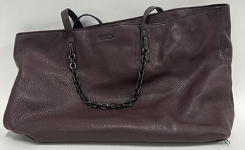 Calvin Klein Hand/tote Bag, Large And In Maroon Color