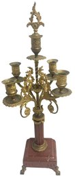 Bronze Ornate Pedestal  Candelabra
