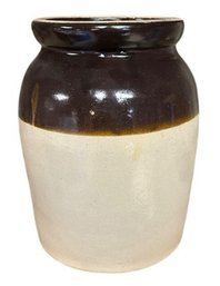 Stoneware Crock With Albany Slip Glaze, Unmarked