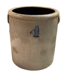 4-Gallon Salt-Glazed Stoneware Crock With Cobalt Decoration