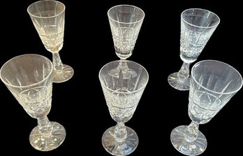 Waterford Crystal Cordial Glasses. Set Of 6. (2.25x5.5)