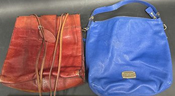 Michael Kors Royal Blue Handbag And Pelle Studio Tote Bag
