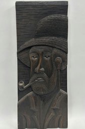 Wall Hanging Decor Plaque Man Smoking A Pipe
