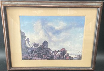 Framed Print  Harbor Scene 17.75x13.75