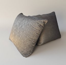 Oversized Square Brown Textured Throw Pillows
