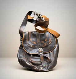 Patricia Nash Distressed Leather Shoulder Bag With Adjustable Strap
