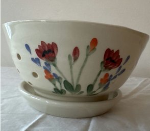 Emerson Creek Pottery Cranberry Dip Bowl - 3.5x7.5in