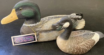 Gift  Exchange Mallard Duck And Canadian Goose Figurines