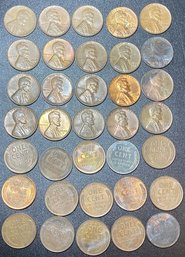 One Cent And Liberty Coin Collection, 35 Pcs