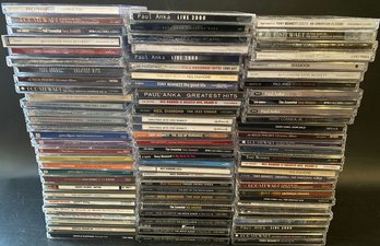 85 CDs From Paul Anka, Tony Bennet, Rod Stewart, Barry Manilow And More (Some Unopened/Some Duplicates)