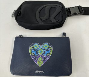 Brighton Women's Summer Heart Purse And Black Lululemon Belt Bag