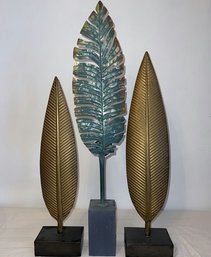 Scott Living Metal Leaf Sculptures, 29in Tallest