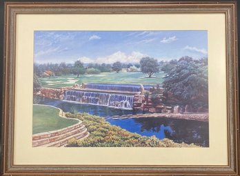 Framed Oil Painting Signed Of HSB Golf Course By Randall B Kirgon (34x25.5)
