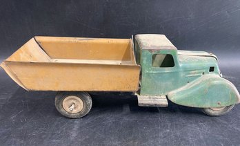 Tin Toy Dump Truck - 14.5 Long