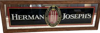 Authentic Herman Joseph's Beer Mirror  17' H X 51.5 W'