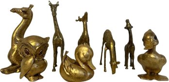 Collection Of Gold-Tone Animal Figurines