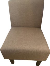 Armless Accent Chair With Wooden Base - 26Lx22Wx34H