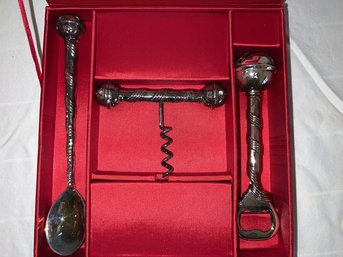 Neiman Marcus Luxury Novelty Silver Plated Barware Set