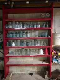 Collection Of Glass Canning And Storage Jars, Various Sizes And Makers